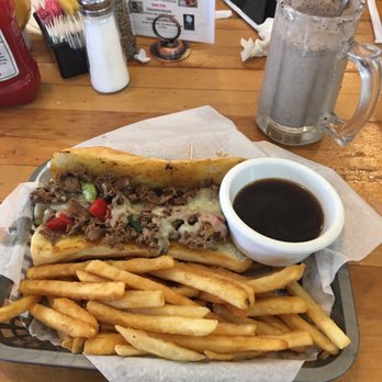 Macky's Grill - New York Philly with fries and Oreo Milkshake - Burgers Near Me - Payson, Arizona