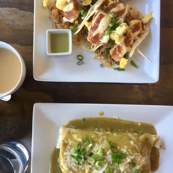 Onefold - Breakfast tacos with chorizo and vegetarian breakfast burrito smothered - Breakfast & Brunch Near Me - Denver, Colorado Onefold - Breakfast tacos with chorizo and vegetarian breakfast burrito smothered - Breakfast & Brunch Near Me - Denver, Colorado