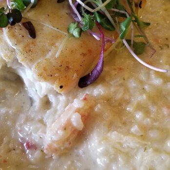 Fresh Catch Cafe - Halibut with crab Risotto. So amazing! - Seafood Near Me - Homer, Alaska