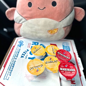 Domino's Pizza - a stuffed toy and a box of chips - Pizza Near Me - Seattle, Washington Domino's Pizza - a stuffed toy and a box of chips - Pizza Near Me - Seattle, Washington
