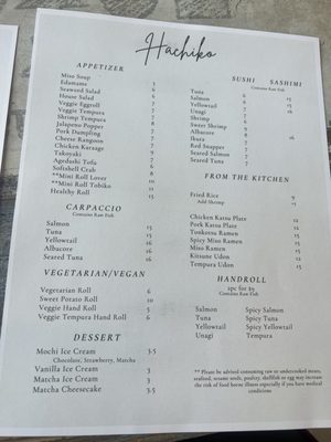 Menu photo 8 Hachiko Sushi House Phoenix, AZ