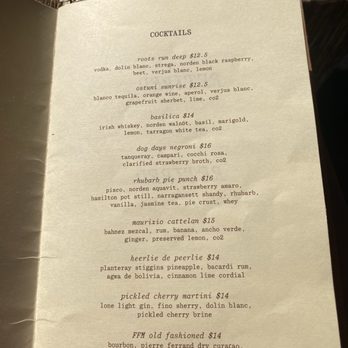 Father Forgive Me - Bar menu - Cocktail Bars Near Me - Detroit, Michigan