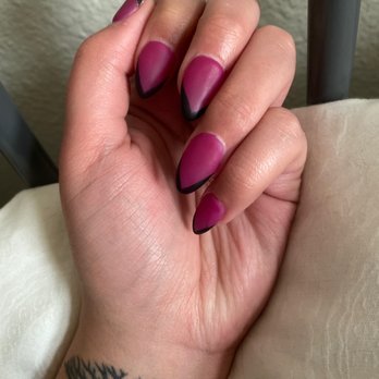 Aqua Nails Spa - The only reason why it's darker is because I had one of the ladies put a matte - Nail Salons Near Me - Clovis, California Aqua Nails Spa - The only reason why it's darker is because I had one of the ladies put a matte - Nail Salons Near Me - Clovis, California