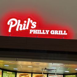 Phil's Philly Grill - New sign it's awesome , and roof of food court