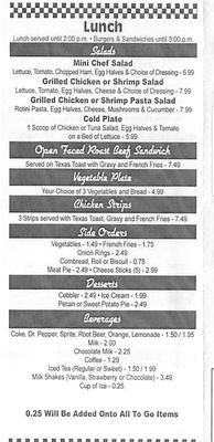 Menu photo 4 Sentry Grill Alexandria, LA