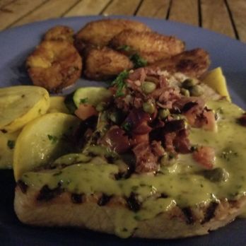 Iggies Oasis Restaurant - The tuna steak was HUGE! Sub plantains for the rice because my husband got rice w/his entree and they give you a ton. - Dive Bars Near Me - Saint Thomas, Virgin Islands