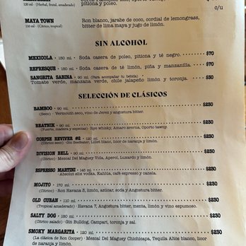 Sabina Sabe - Menu (March 2026) - Cocktail Bars Near Me - Oaxaca, OAX Sabina Sabe - Menu (March 2026) - Cocktail Bars Near Me - Oaxaca, OAX