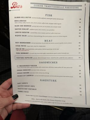 Menu photo 8 Paris Bar New York, NY Menu photo 8 Paris Bar New York, NY