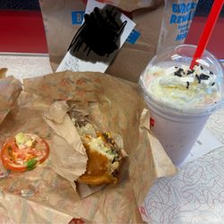 Burgerville - Strawberry cheesecake shake colossal burger
