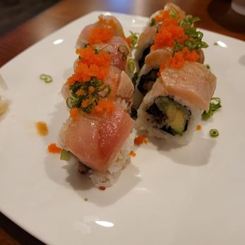 Yakumi Sushi - San Diego roll , Albacore and soft shell crab and avacado - Japanese Near Me - Poway, California