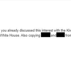 Kiwanis International - Email correspondence I received from White House officials about interest in working with Kiwanis.