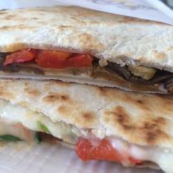 Giangusto - A veggies with eggplant, zucchini, etc and cheese. Another with peppers, and cheese