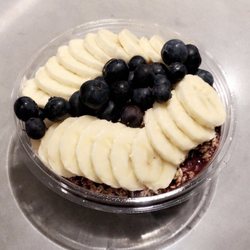Berry Acai Bowl with granola, bananas, and blueberries