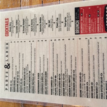 Parts&Labor - Le menu - Vegan Near Me - Durham, North Carolina Parts&Labor - Le menu - Vegan Near Me - Durham, North Carolina