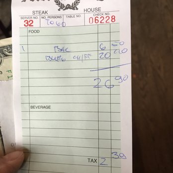 Peter Luger - Receipt for burger and bacon - Steakhouses Near Me - Brooklyn, New York
