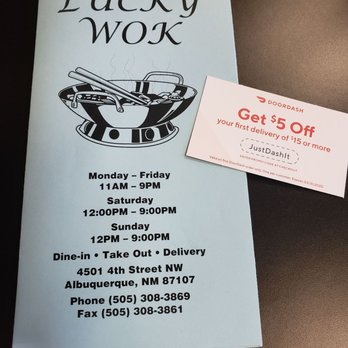 Lucky Wok - Couponing hacks JustDashit for $5.00 off $15.00 - Chinese Near Me - Albuquerque, New Mexico