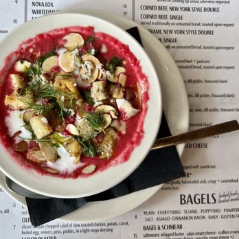 Palm Avenue Deli - Beauty in a bowl: Chilled Beet, Strawberry & Watermelon Gazpacho - Delis Near Me - Sarasota, Florida Palm Avenue Deli - Beauty in a bowl: Chilled Beet, Strawberry & Watermelon Gazpacho - Delis Near Me - Sarasota, Florida