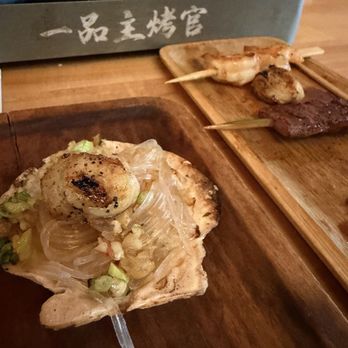 Prime BBQ - Vermicelli Scallop w/ Garlic was the size of a nickel - Barbeque Near Me - San Mateo, California