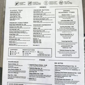 Bopomofo Cafe - Menu - Bubble Tea Near Me - San Gabriel, California