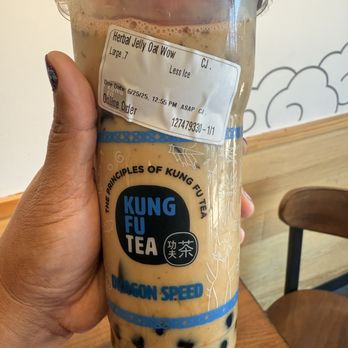 Kung Fu Tea  - Herbal Jelly Oat Wow - Bubble Tea Near Me - El Cajon, California