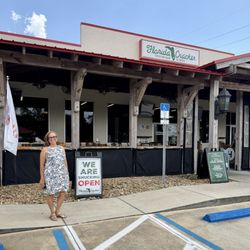 Plenty of parking and a great looking restaurant