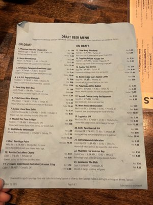 Menu photo 5 Freely Taproom & Kitchen Tempe, AZ