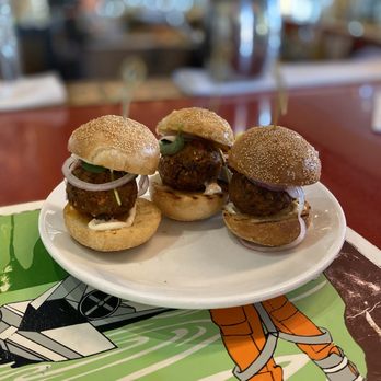 Weights + Measures - Ribeye Meatball Sliders - Bars Near Me - Houston, Texas Weights + Measures - Ribeye Meatball Sliders - Bars Near Me - Houston, Texas