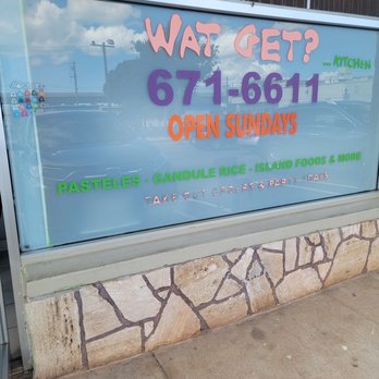 Wat Get Kitchen - Outside window. - Puerto Rican Near Me - Waipahu, Hawaii Wat Get Kitchen - Outside window. - Puerto Rican Near Me - Waipahu, Hawaii