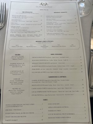 Menu photo 3 The Westgate Room San Diego, CA Menu photo 3 The Westgate Room San Diego, CA
