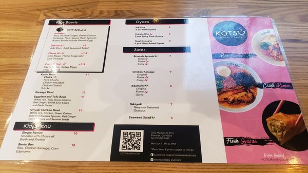 Menu photo 4 Kotsu Ramen & Gyoza Riverside, CA