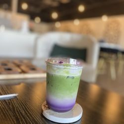 Ube Matcha with cold foam