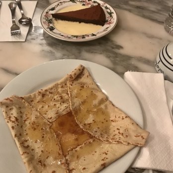 Au Lys d'Argent - My crepe with honey and my wife's chocolate powdered cake... both sooo good! - Creperies Near Me - Paris, 75 Au Lys d'Argent - My crepe with honey and my wife's chocolate powdered cake... both sooo good! - Creperies Near Me - Paris, 75