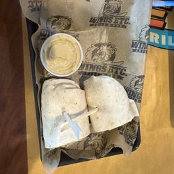 Wings Etc - Chicken bacon wrap!