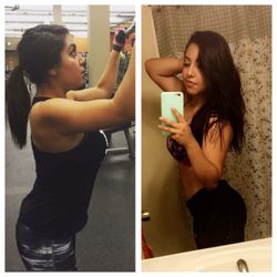 DCoreFit - Before and after. Can't wait for my booty to grow more!