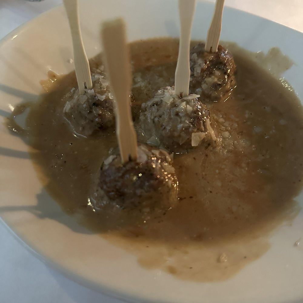 Victor's Wood Grill - MEATBALLS braised in a cognac & black peppercorn sauce - Seafood Near Me - Coppell, Texas Victor's Wood Grill - MEATBALLS braised in a cognac & black peppercorn sauce - Seafood Near Me - Coppell, Texas