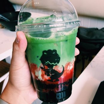 TeaMorrow - Strawberry Matcha! Delicious! Just make sure to mix it all up first! The jam at the bottom completes this drink. - Taiwanese Near Me - South Pasadena, California TeaMorrow - Strawberry Matcha! Delicious! Just make sure to mix it all up first! The jam at the bottom completes this drink. - Taiwanese Near Me - South Pasadena, California