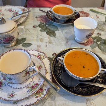 Coterie Tea & Eatery - Tomato basil soup - Tea Rooms Near Me - Upland, California Coterie Tea & Eatery - Tomato basil soup - Tea Rooms Near Me - Upland, California