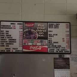 a menu on the wall a menu on the wall