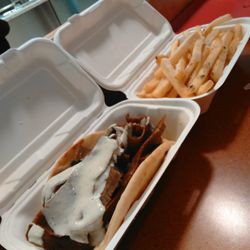 Pita Gyros - So good!!! I got the beef lamb pita gyro and the Greek fries! The meet was sliced and so soft! The pita bread was also amazingly soft! :)
