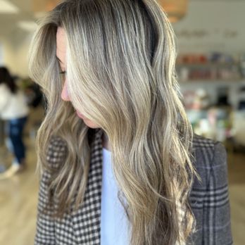 Hair By Raschell Jachetta - Blending gray/grey meanwhile giving her a low maintenance blonde grow out. - Hair Stylists Near Me - Pleasanton, California Hair By Raschell Jachetta - Blending gray/grey meanwhile giving her a low maintenance blonde grow out. - Hair Stylists Near Me - Pleasanton, California