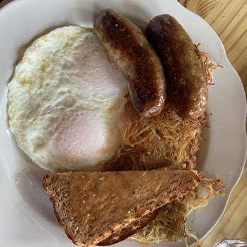 The Good Wives - the classic - two eggs with hash browns and toast and house made sausage - Wine Bars Near Me - Eau Claire, Wisconsin The Good Wives - the classic - two eggs with hash browns and toast and house made sausage - Wine Bars Near Me - Eau Claire, Wisconsin