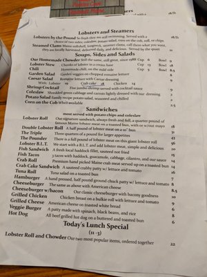 Menu photo 4 The Lobster Shack Ogunquit, ME