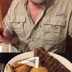 Old Panhead Restaurant & Lounge - Ribeye medium rare (really) with broasted potatoes