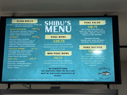 Menu photo 1 Shibu’s Lihue, HI
