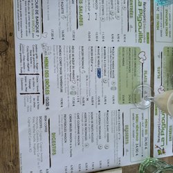La Pigouille - Carte menu