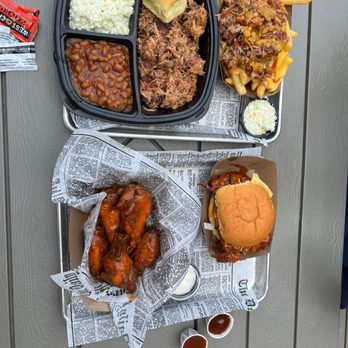 JJ's Meat Shak - Wings, Chicken Sandwhich, Hog Boat, Pork Platter - Barbeque Near Me - Buena Vista, Virginia