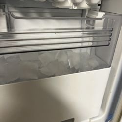Poole's Appliance Repairs - Ice maker is making ice now because the temperature in the freezer is cold enough to produce ice.