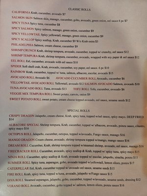 Menu photo 2 Dragon Sushi San Diego, CA