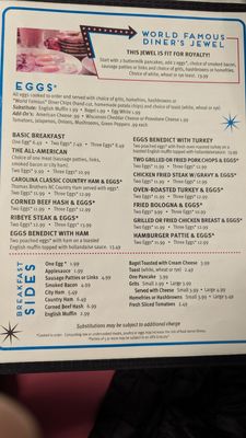 Menu photo 6 Peak City Diner Apex, NC