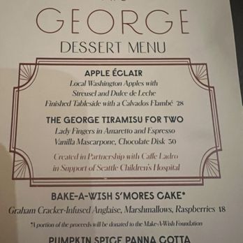 The George - Menu - New American Near Me - Seattle, Washington The George - Menu - New American Near Me - Seattle, Washington